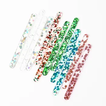 Wholesale Acrylic Edible Popsicle Cream Mold Sticks in Colorful Glitter Design for Ice Cream