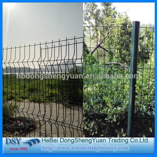 3D panel pvc coated wire mesh fence/galvanized sheet metal fence panel/triangle 3D welded wire mesh