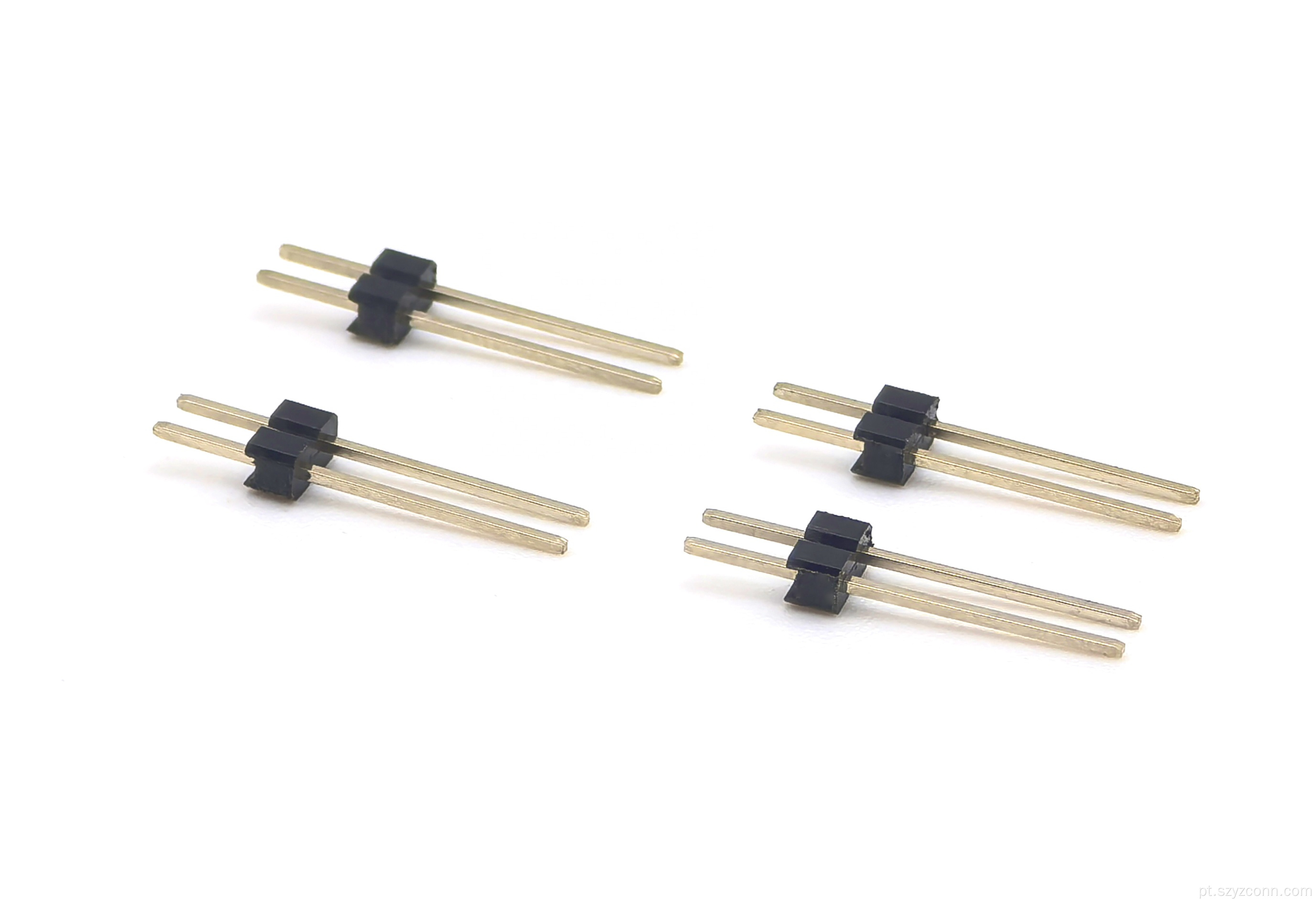Cabeçalho de pino de 2,54 mm em linha única reta 2P