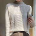 Loose casual jumper with half high neck