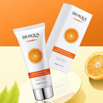 Frutta arancione Estratto di lavaggio facciale - detergente per pori di pulizia profonda e detergente per il viso idratante con vitamina C