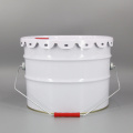 10L Tinplate Pail Metal Handle Flower Lid Bucket