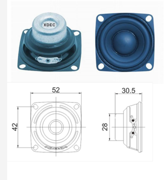 Tam aralıklı 52mm 8ohm 5w hoparlör