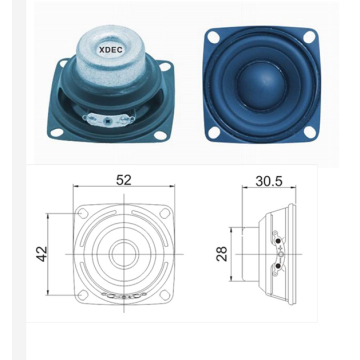 Full range 52mm 8ohm 5w loudspeaker