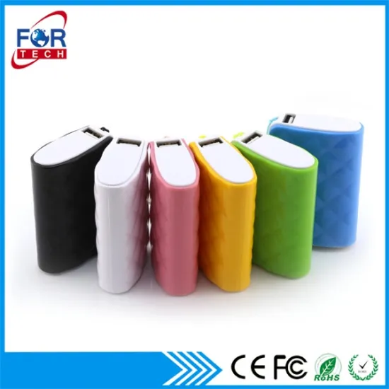 High Tech Candy Color Mobile Phone Power Bank 5000mah with Keyring