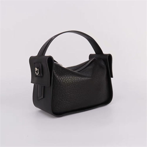 Elegante schwarze Leder -Make -up -Tasche für Damen