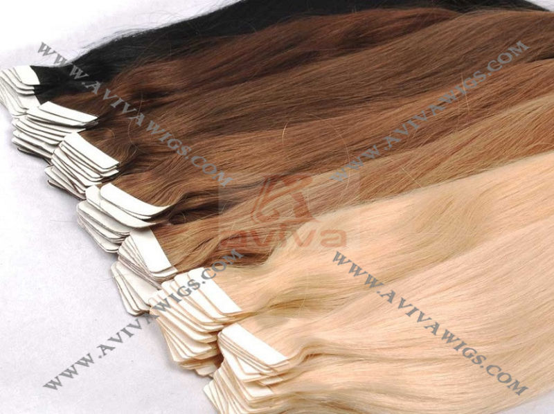 100% Virgin Remy Tape in Human Hair Extension