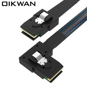 MiniSAS SFF-8087 To SFF-8087 Lateral Bending Cable