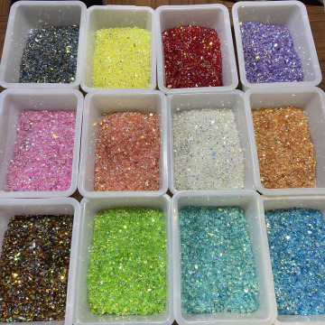 WHOTSTONE 350g/bag Flatback Strass Stone Transparent Bottom Jelly AB Nail Art Resin Rhinestones for Nails Decoration - Wholesale Available