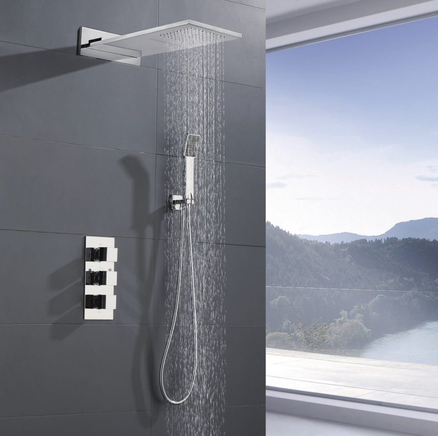 Hole Exposed Thermostat Shower Set