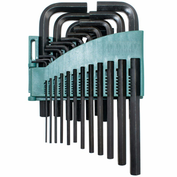 Black Oxide Allen Hex Key Wrench Set - 25/26 Pcs SAE and Metric Combination
