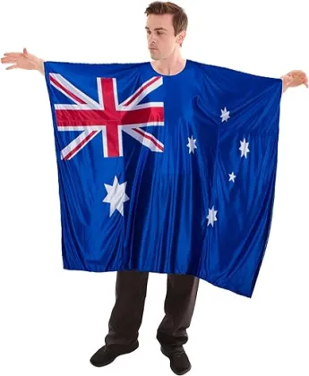 Unisex Patriotic Flag Tunic Costume Australia America