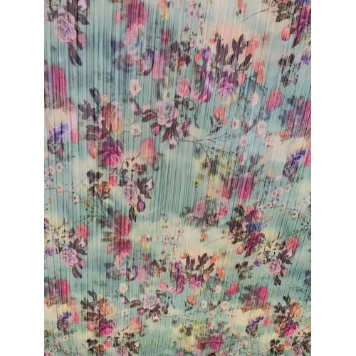 Poly Crepe Print Cloth Woven For Dress And Fashion Fabric