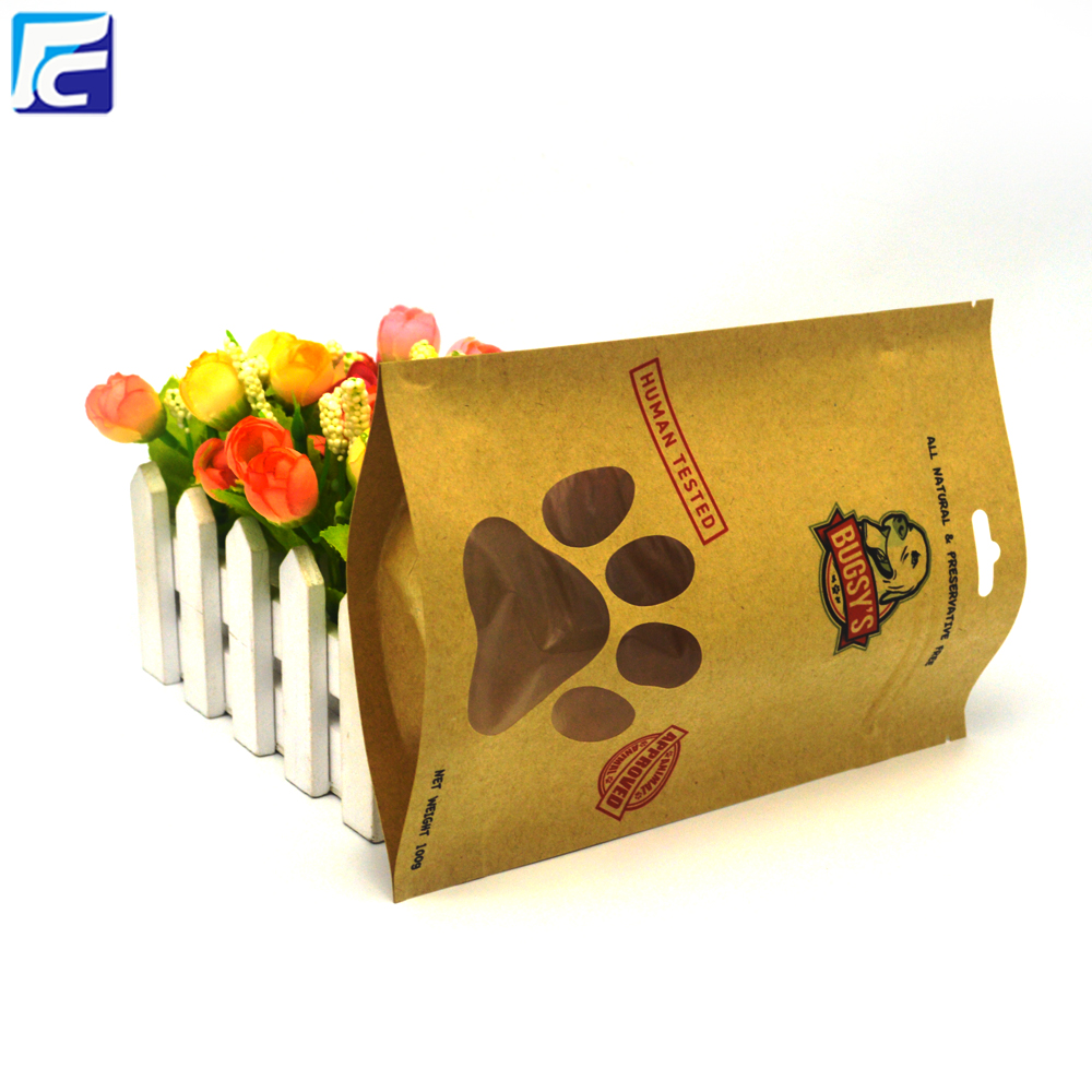Großhandelsbraun-Kraftpapier-Taschenhundefutter Tasche