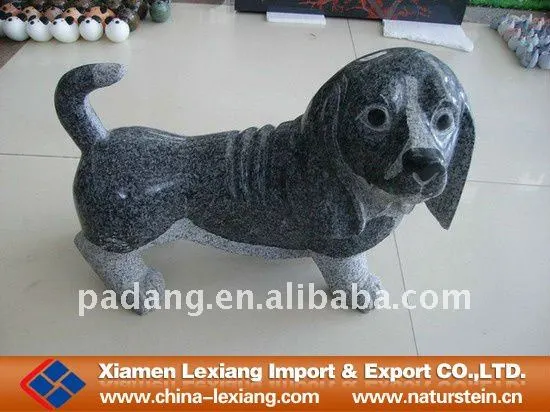 Garden decoration stone carving dog statues