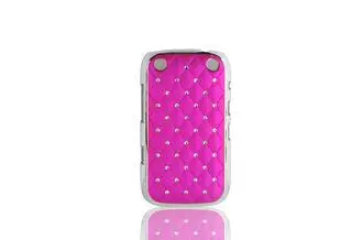 Pink Diamond Bling Hard Chrome 9320 Blackberry Cell Phone C