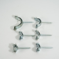 Verstellbare Rohrschelle mit Vierkantschraube und geteilten Clips