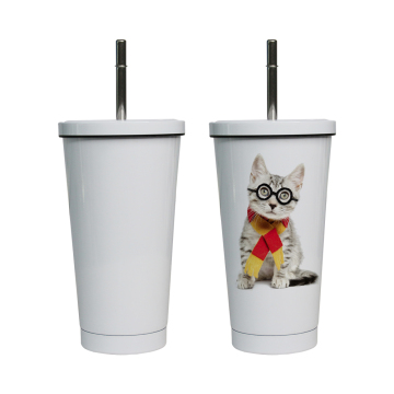 Subbank Custom Matt Colored Travel Bech - Edelstahl -Becher mit Griff und Stroh