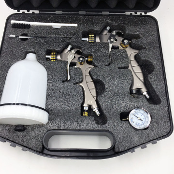 Mini HVLP Gravity Spray Gun Kit - ปืนพู่กัน 600cc สำหรับสีโครเมี่ยม