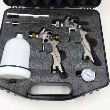 Mini HVLP Gravity Spray Gun Kit - 600cc Airbrush Paint Gun for Chrome Paint
