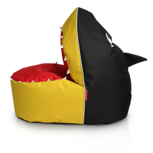 600D yellow shark bean bag for children