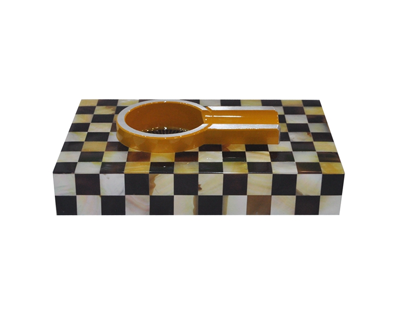 pen shell & golden MOP cigar ashtray