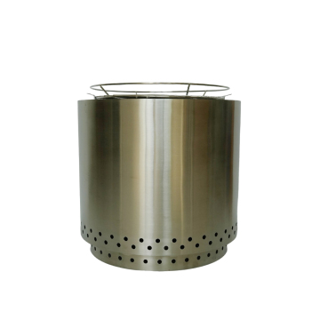 Outdoor Bonfire Fire Pit Stainless Steel Round Wood Burning Stove Smokeless Bonfire Outside Patio Backyard
