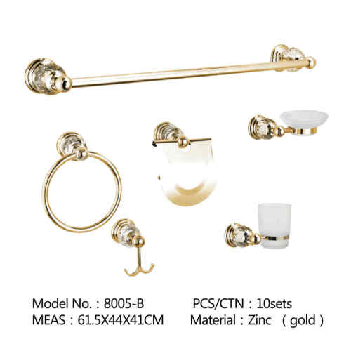 Juego de accesorios de baño de latón dorado juego de baño