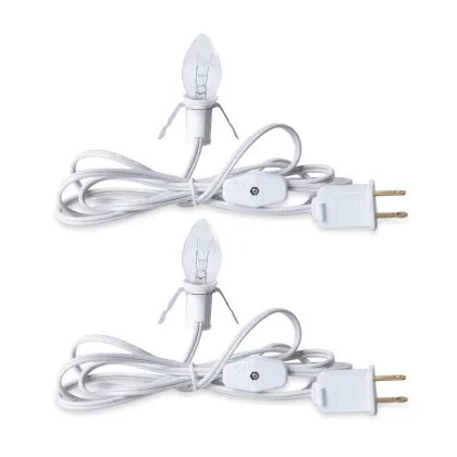 E12 Socket Lamp Cord 6 Feet Lighting Cord for Figure Lamp