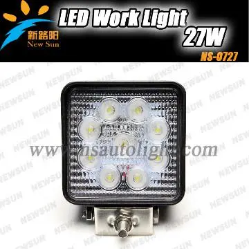 Flood 27W LED worklight Off road Lamp For 4x4 TRUCK BOAT TRAIN BUS