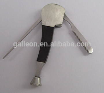 Stainless Steel with Black Hardwood finish tobacco smoking pipe tool knife