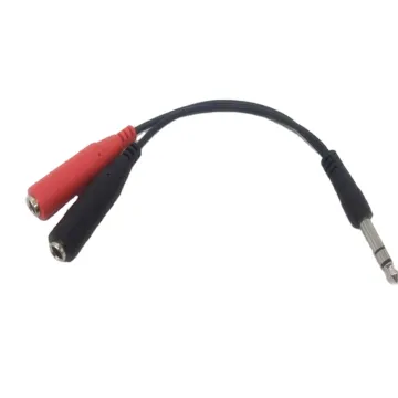 TRS/TS splitter to dual 6.35mm female cable