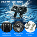 Liu Hjg Waterproof Dual-Color Headlamp Fog Lights for Motorcycle