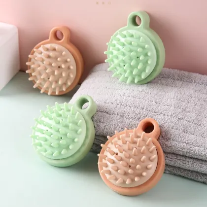 Silicone Shampoo Brush for Scalp Massage and Dandruff Relief