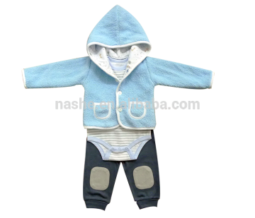 2015 NEW DESIGN BOY BABY ROMPER SET /Hooded baby romper