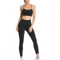 OEM tweedelige yogaset met hoge taille voor dames