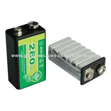 High-capacity NiMH Batteries, H9V280 (6F22) for Karaoke Wireless Microphone