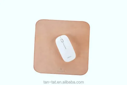 Genuine Brown Leather Vegan Tanning Desk Tidy Mouse Pad