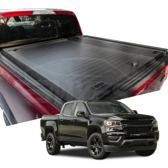 Hard Locking Retractable Aluminum Roll-Up Tonneau Cover for Silverado 1500 & Chevrolet Colorado 2017