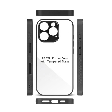 Hot Selling Custom 2D Sublimation Tempered Glass TPU Phone Case for iPhone 13/14/15/16 Series