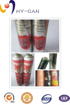 Refillable aerosol metal can for perfume body spray
