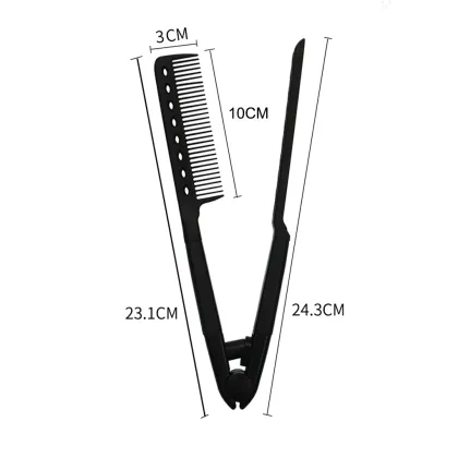 Premium Quality Hollow Curved Wave Hair Anti-Tangle Folding Comb for Professional Barbershop Use