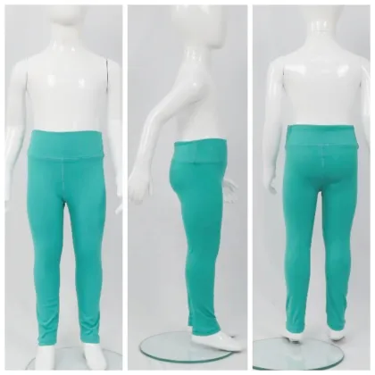 FOCUS Hot Selling Solid Color Elastic Sweatpants for Little Girls