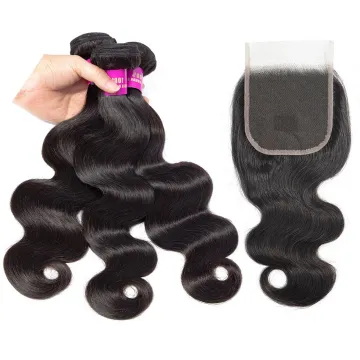Virgin Brazilian Body Wave Hair Bundles With Closure 100% Human Hair Wholesale Virgin Hair Vendors