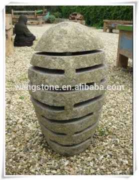 Column style old design stone garden lantern