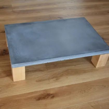 Home Nature Style Rectangular Concrete Tea Table