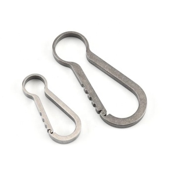 Lightweight Titanium Quick Release Carabiner Key Chain for Outdoor Activities
