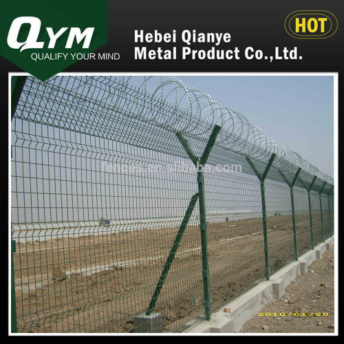 Y post Airport security barbed wire fencing/razor wire fencing