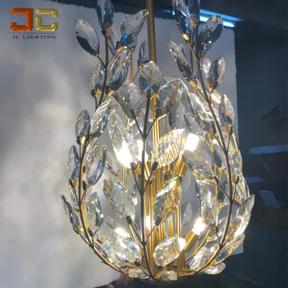 Vintage Crystal Pendant Light - Designer Chandelier for American Kitchens