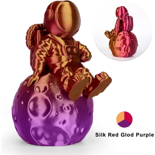 Tri-Color Silk PLA 3D Printer Filament